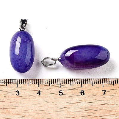 Natural Agate Dyed Pendants G-Q016-03D-1