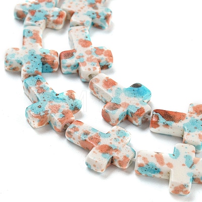 Baking Paint Synthetic Turquoise Beads Strands G-H060-01B-1