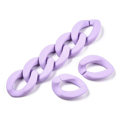 Opaque Spray Painted Acrylic Linking Rings X-OACR-S036-001A-I15-1