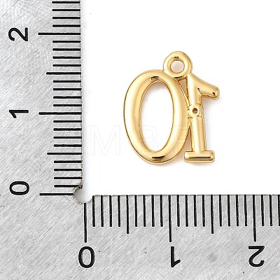 Brass Micro Pave Cubic Zirconia Charms KK-P340-24G-10-1