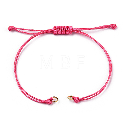 Korean Waxed Polyester Cord Braided Bracelets MAK-T010-05G-1