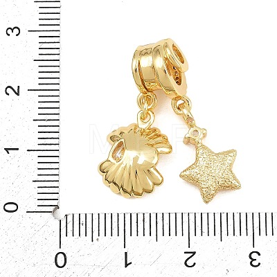Brass Micro Pave Clear Cubic Zirconia Dangle Beads CU-CBAF1EE-08G-1
