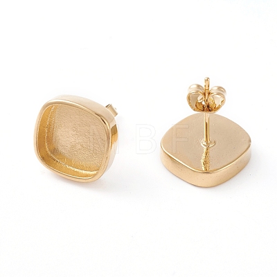 Brass Stud Earring Settings KK-I665-07G-1