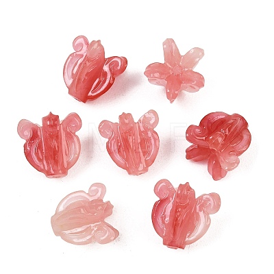 Synthetic Coral Carved Beads BSHE-P034-01D-1