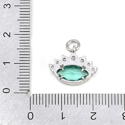 Brass Colorful Cubic Zirconia Pendants KK-E800-04P-1