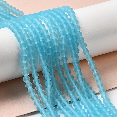 Imitate Austrian Crystal Frosted Glass Beads Strands X-EGLA-A039-T6mm-MD20-1