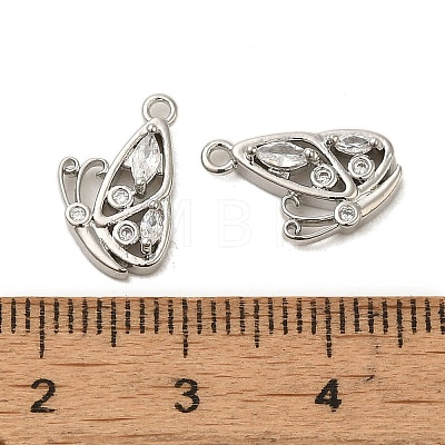 Brass Micro Pave Cubic Zirconia Pendants LS-ZIRC-P113-02P-1-1