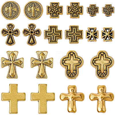 100Pcs 10 Styles Tibetan Style Alloy Beads FIND-SC0023-75-1