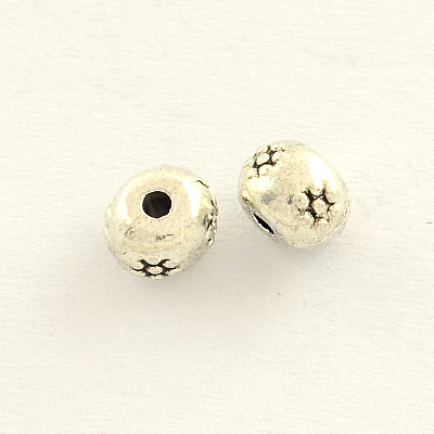 Tibetan Style Zinc Alloy Rondelle Beads Spacers TIBEB-R059-09-1