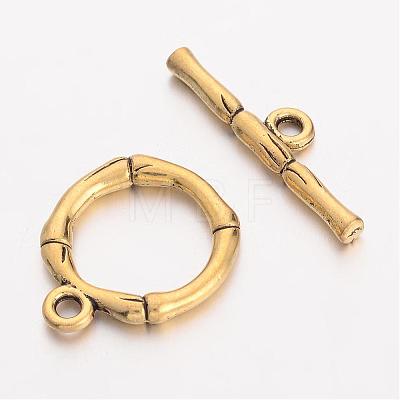 Alloy Toggle Clasps EA9143Y-NFG-1