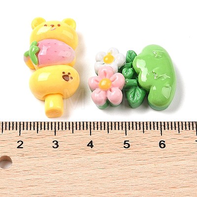 Spring Theme Opaque Resin Decoden Cabochons RESI-S396-07-1