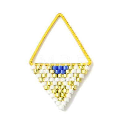 MIYUKI Glass Seed Beaded Pendants PALLOY-MZ01349-01-1