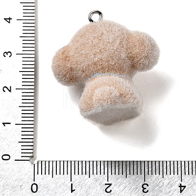 Flocky Resin Pendants RESI-E059-05B-1