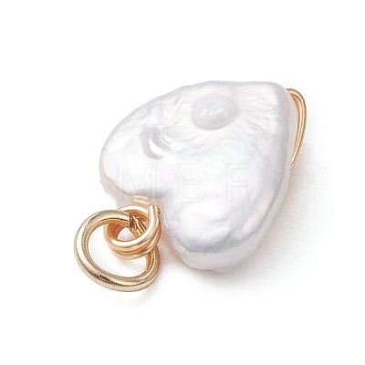Natural Keshi Pearl Heart Charms PALLOY-JF04809-01-1