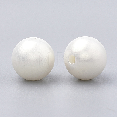 Spray Painted Style Acrylic Beads MACR-T010-14mm-08-1