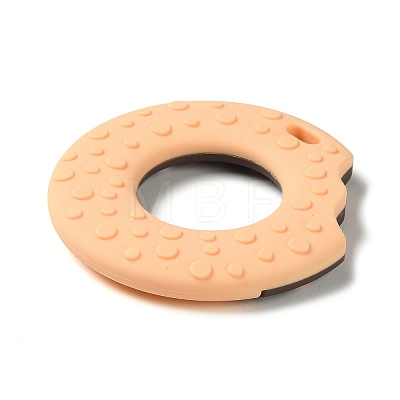 Donut Food Grade Eco-Friendly Silicone Focal Beads SIL-Q023-01B-1
