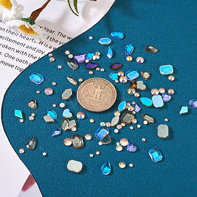  24 Style Transparent K9 Glass Cabochons GLAA-TA0001-24-1