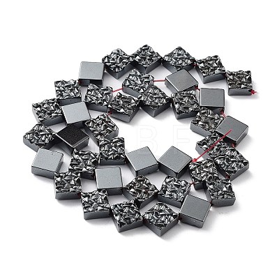 Synthetic Non-Magnetic Hematite Beads Strands G-H303-B15-1