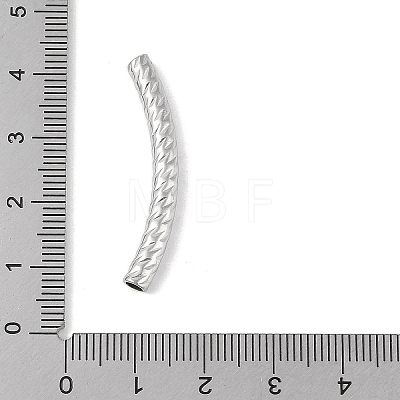 304 Stainless Steel Curved Tube Beads STAS-M071-03G-P-1