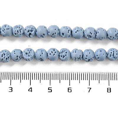 Synthetic Lava Rock Dyed Beads Strands G-H311-08A-06-1