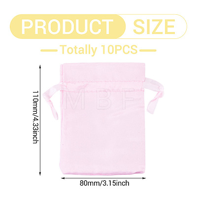 10Pcs Brocade Good Luck Fortune Drawstring Gift Blessing Bags PAAG-TADJ0001-01E-1