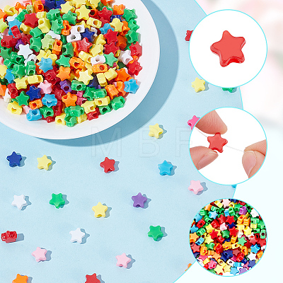 1000Pcs Plastic Beads MACR-SP0002-30-1