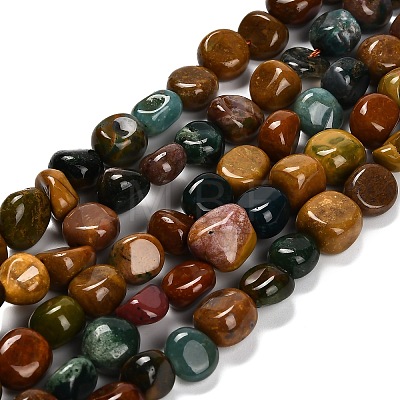 Natural Ocean Jasper Beads Strands X-G-P568-C06-01-1