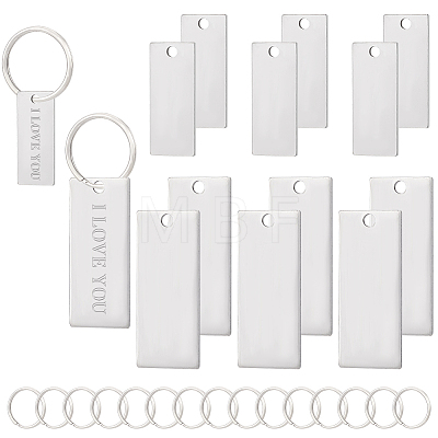DIY Stamping Blank Tag Keychain Making Kit DIY-BC0009-42-1