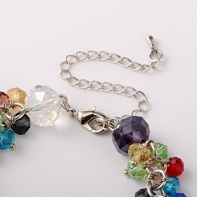 Trendy Faceted Glass Beads Bracelets BJEW-JB01642-06-1