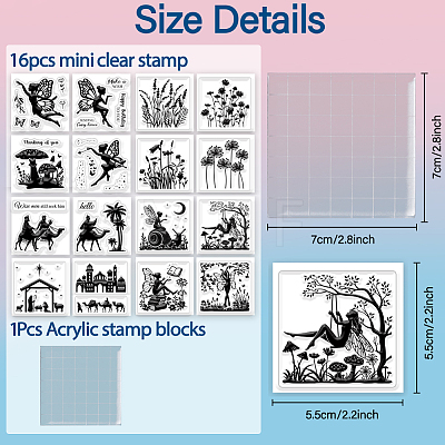 Globleland 4 Sets 4 Styles Fairy & Camel PVC Stamp DIY-GL0004-88D-1