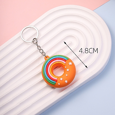 Rainbow Donut PVC Bag Keychain PW-WG14CEE-03-1