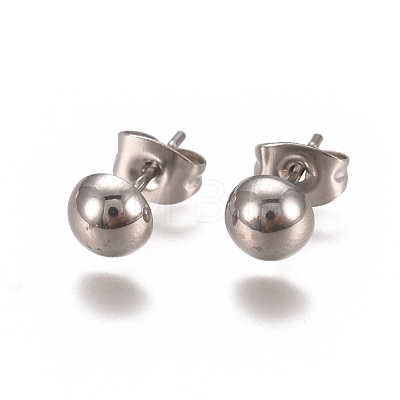 304 Stainless Steel Stud Earrings EJEW-L215-55A-1