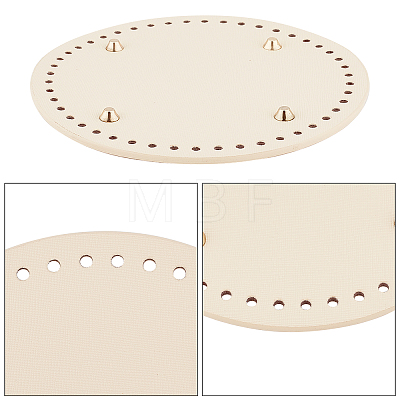 PU Leather Flat Round Bag Bottom FIND-PH0016-001I-1