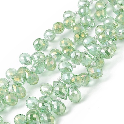 Transparent Electroplate Glass Beads Strands EGLA-F152B-AB01-1