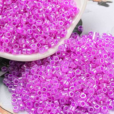 Electroplate Transparent Glass Seed Beads SEED-S042-16A-08-1