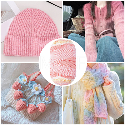 Cotton with Acrylic Fibers Knitting Yarn DIY-WH20055-121B-1