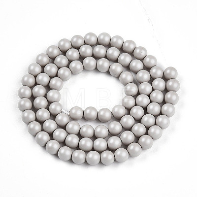 Baking Painted Pearlized Glass Pearl Bead Strands HY-N002-5mm-B05-1