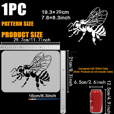 MAYJOYDIY US 1 Pc PET Hollow Out Drawing Painting Stencils DIY-FG0005-14D-1