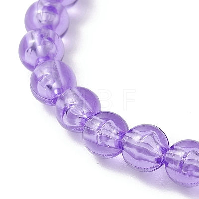 Transparent Plastic Beaded Stretch Bracelets for Children BJEW-JB11507-04-1