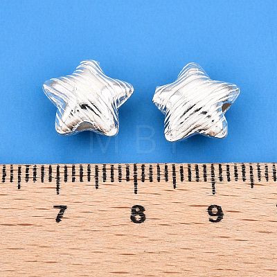 Textured 925 Sterling Silver Beads STER-T007-81S-A-1