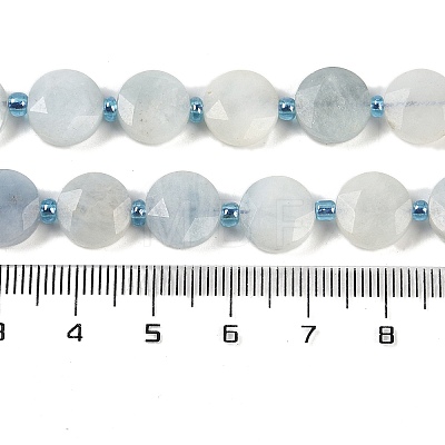 Natural Aquamarine Beads Strands G-C116-A22-01B-1