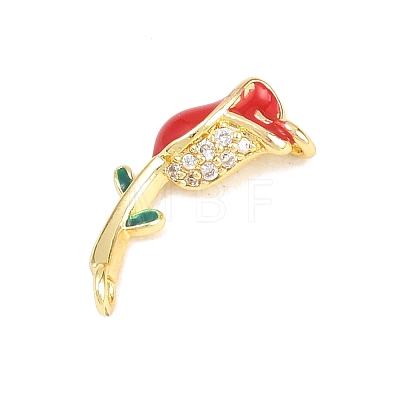 Brass Micro Pave Cubic Zirconia Pendants KK-H273-35G-03-1