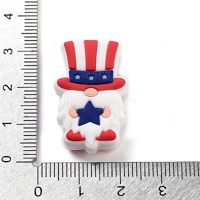 Independence Day Theme Silicone Beads SIL-M005-01E-1