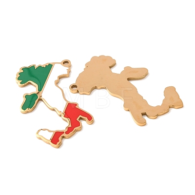304 Stainless Steel & Enamel Pendants SA-CBA6ECE-01C-G-1