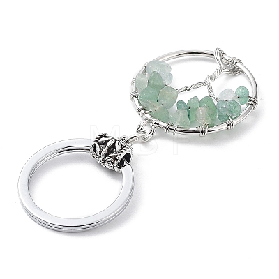 Natural Green Aventurine Keychain KEYC-E023-03D-1