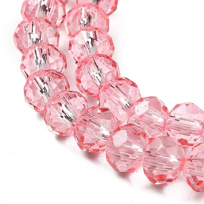 Transparent Baking Paint Glass Beads Strands DGLA-A034-T6mm-D08-1