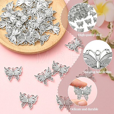 30Pcs Hollowe Tibetan Style Alloy Pendants FIND-YW0008-24-1