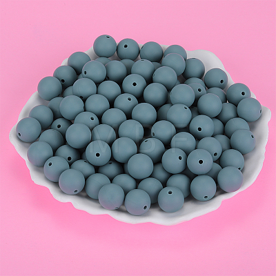 Round Silicone Focal Beads SI-JX0046A-103-1
