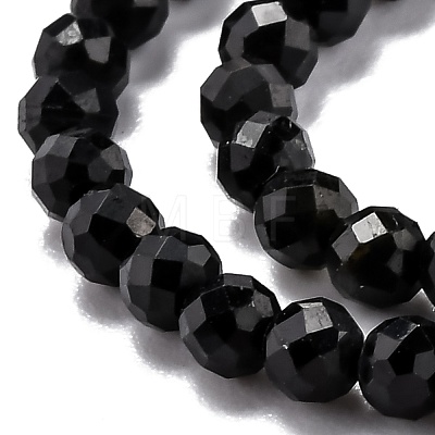 Natural Black Tourmaline Beads Strands G-H266-11A-1
