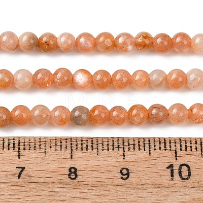 Natural Sunstone Beads Strands G-K423-A01-4mm-1